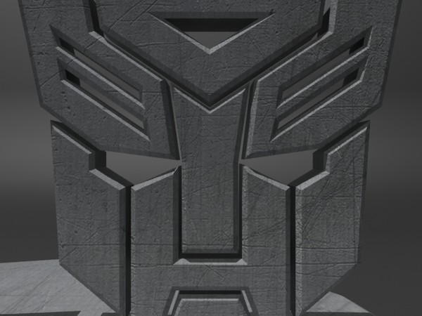 3d model logos scratched metal - AutobotsDecepticons Logo Metal... by christiano247